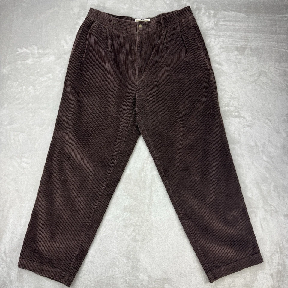 Pantalones de pana de colección Y2K Baxter Widewale marrón 36x30 holgados pierna ancha patinador Foto 2 de 4