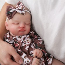 Reborn Baby Dolls Adorable Lifelike Newborn Baby Vinyl Silicone Girl Doll Xmas