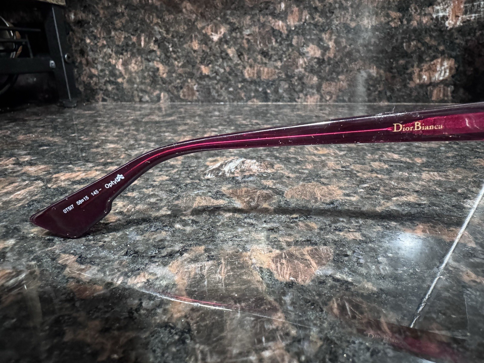 Dior Bianca Round Oversized Sunglasses Burgundy Pink Gray UV400 Authentic thumbnail 2