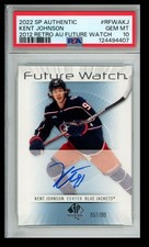 2022-23 Upper Deck SP Authentic Future Watch AutoPSA 10 Kent Johnson Rookie Auto