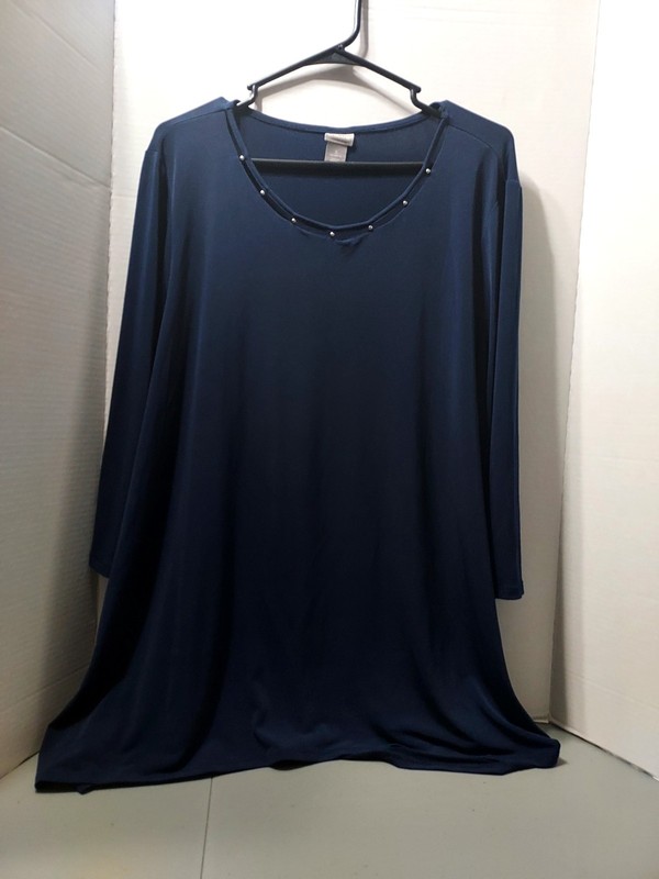 Chicos Size 3 Blue Beaded