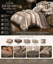 Satin Embroidery Duvet Cover Set Queen Size, Cotton Sateen Jacquard Floral Lace,