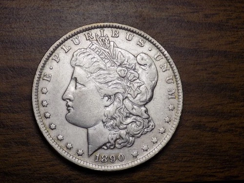 MORGAN SILVER DOLLAR 1890 O AU+ NICE BETTER DATE SILVER DOLLAR 90%