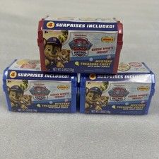 Lot 3 Paw Patrol Mystery Treasure Chest Series 2, 4 Surprises, Candy, Toys, NEW