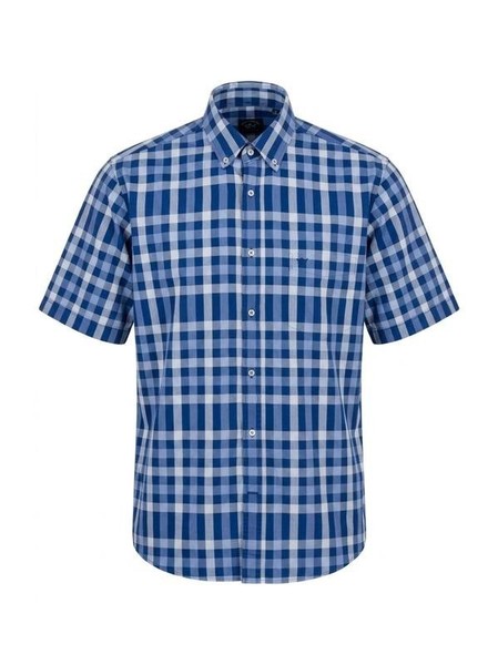 Men Paul & Shark Shirt Navy Cotton L #C349