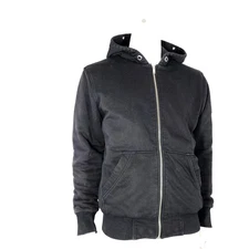 Moose Knuckles Men's Classic Bunny Zip Hoodie Jacket Black Missing Fur Liner L