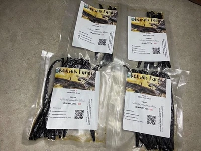 GOURMET Organic vanilla beans, Grade A. Plump, moist with 30-35% moisture content