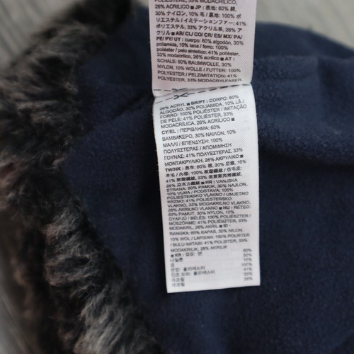 Gap Hat Kids L/XL Cap Casual Crazy Stripe Ear Warm Blue Trapper Faux Fur Lined - Picture 17 of 22