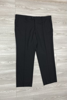 Class Roberto Cavalli Men Black Luxury Classic Wool Pants Trousers Size 58, XXXL