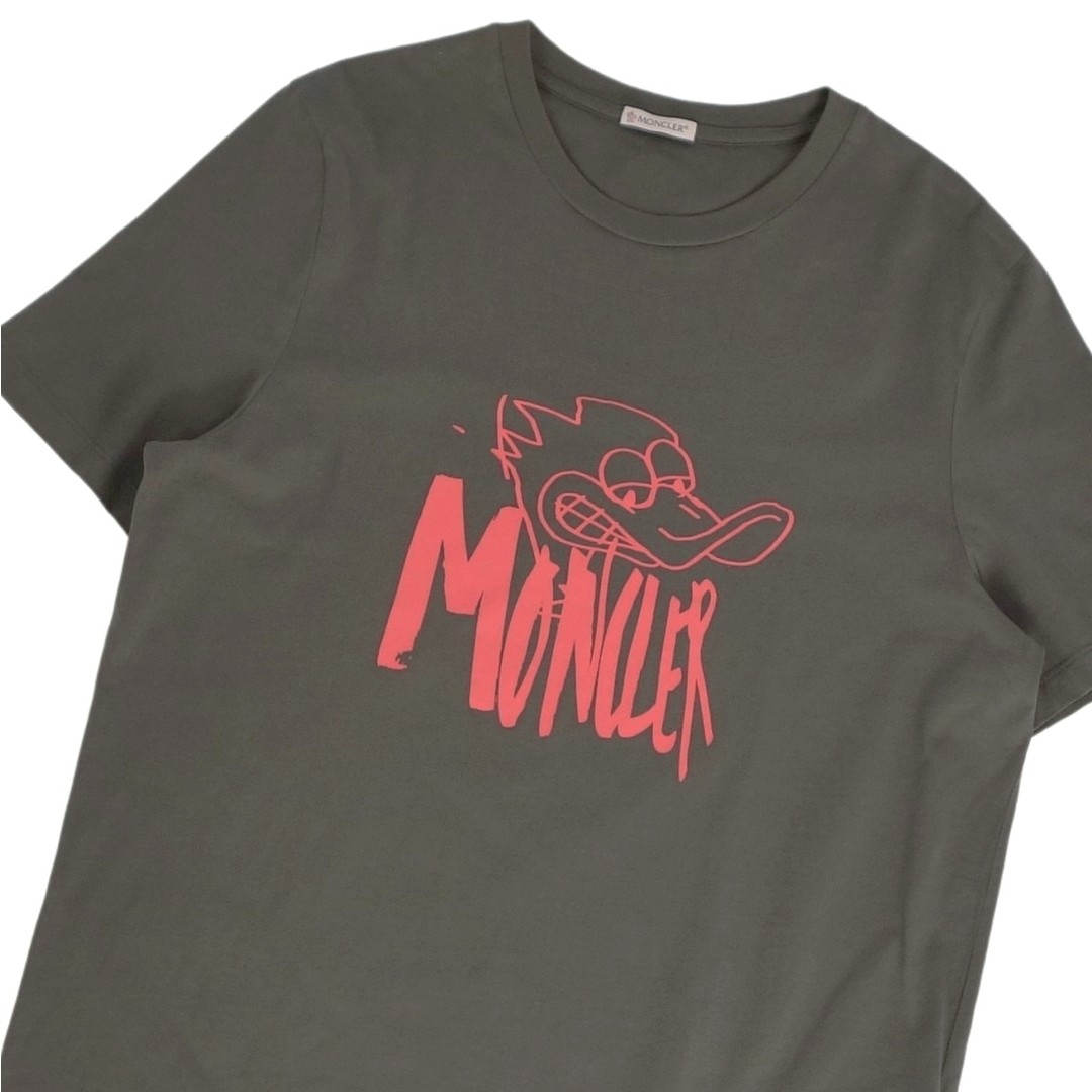 Moncler T-shirt 2022 Top Short Sleeve Cotton Men's S Khaki Gray Used MOLO-0 thumbnail 2