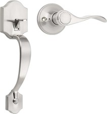Probrico Satin Nickel Front Door Handle Keyle...