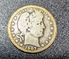 Choice VF+/XF 1907 Philadelphia Barber silver 25C quarter ADD to CART & Combine