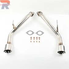 Stainless Axle Back Muffler Exhaust For 14-Up Infiniti Q50 Double Wall Dual Tips