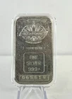 Vintage Engelhard Canada 1oz .999 Silver Bar Maple Leaf Design #065619