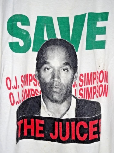 OJ Simpson T Shirt Medium 90s Rap Tee Single Stitch 1990s vintage concert t-shirt, vintage, size M, single stitch, B+ condition
