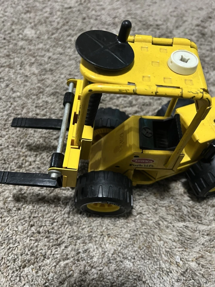Empilhadeira Tonka vintage da década de 1970 brinquedo aço prensado 52900 - Imagem 3 de 4