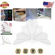 XXL Clear Silicone Shower Splash Guard 2-Pack, Adjustable Angle, Waterproof