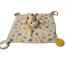 Modern Baby Giraffe Teether Rattle Lovey Plush Toy Security Blanket Stuff