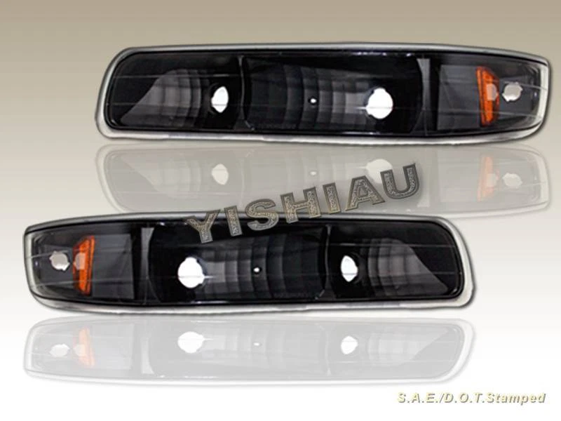 FAROS CHEVY SILVERADO 1999-2002 + LUCES DE PARACHOQUES NEGRO + LUZ TRASERA LED negra Foto 3 de 4