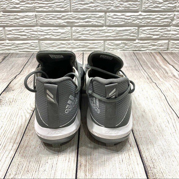 Adidas Grey & White Icon Bounce Baseball Cleats Size 17 | eBay display picture 2