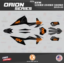 Graphics Kit for KTM 125XC 250XC 300XC 2019 2020 2021 2022 Orion - ORANGE-SHIFT