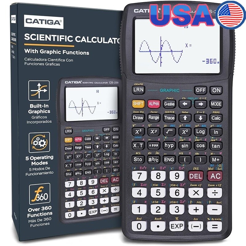 Scientific Graphing Calculator with 280 Functions for Students & Professionals  -image