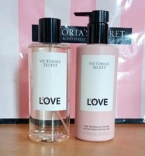 LOVE VICTORIAS SECRET FRAGRANCE BODY LOTION 8.4 oz Women's Mist Spray Set