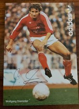 Wolfgang Dremmler Adidas autograph card FC Bayern Munich autographed