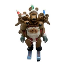 Down Hill Dash ~1998 Hallmark Keepsake Christmas Ornament~Santa Ski Reindeer