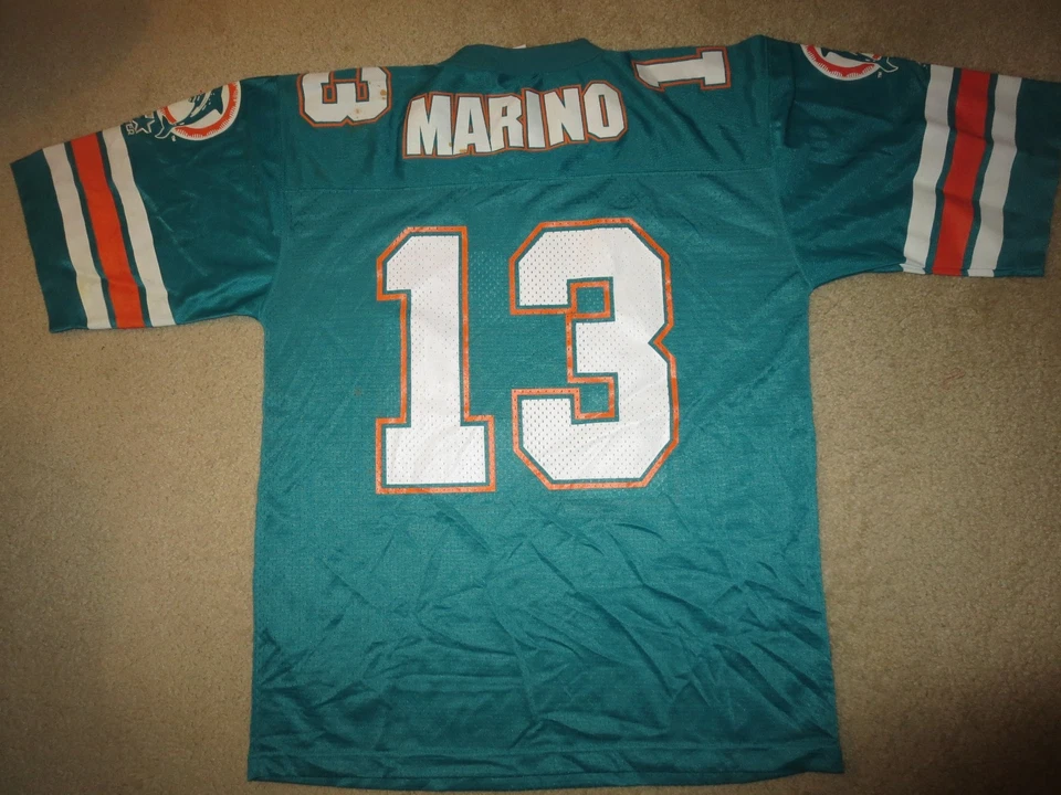 Camiseta deportiva de iniciación de fútbol americano Dan Marino #13 de los Miami Dolphins NFL 48 NUEVA Foto 4 de 4