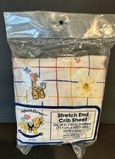 Baby Crib Sheets Giraffes  Turtles NOS Package Is Open Vintage