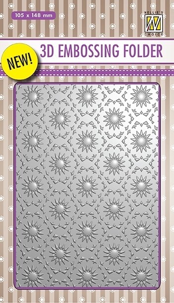 Nellie Snellen 3D Flowers 1 Background Embossing Folder Birthday Card Making