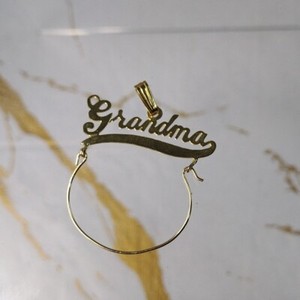 Authentic Vintage Old Stock Grandma Grandmother Gold Plated Charm Holder Pendant