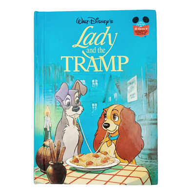 1994 Lady and the Tramp Walt Disney Hardcover Vintage Book