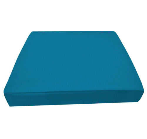 Aw44t Dp. Turqoise Blue High Quality 12oz Thick Cotton 3D Box Seat Cushion Cover - Picture 1 of 5