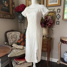 1960s style Vintage wedding Cream lace dress