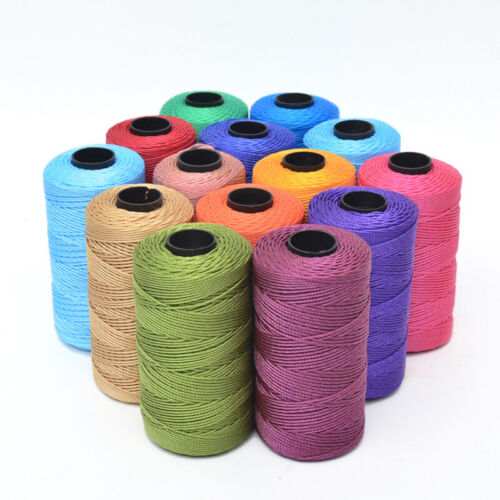 Colorful 1.5mm Macrame Rope Cotton Twisted Cord Hand Craft String DIY Home Decor - Picture 1 of 51