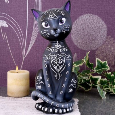 Mystic Kitty Figurine Spirit Board Black Cat Statue 10'' Figurine by Nemesis Now