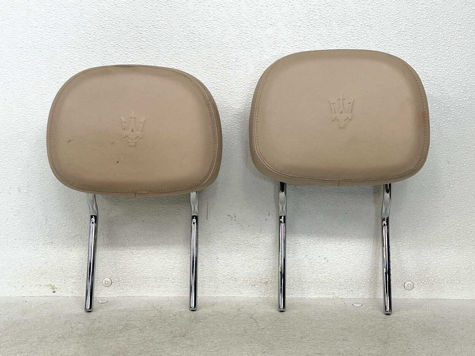 ⭐2014-2020 MASERATI GHIBLI FRONT UPPER SEAT HEADREST HEAD REST BEIGE OEM LOT2531