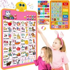 Interactive Alphabet Wall Chart Talking ABC 123s Music Poster Kids Learning T...