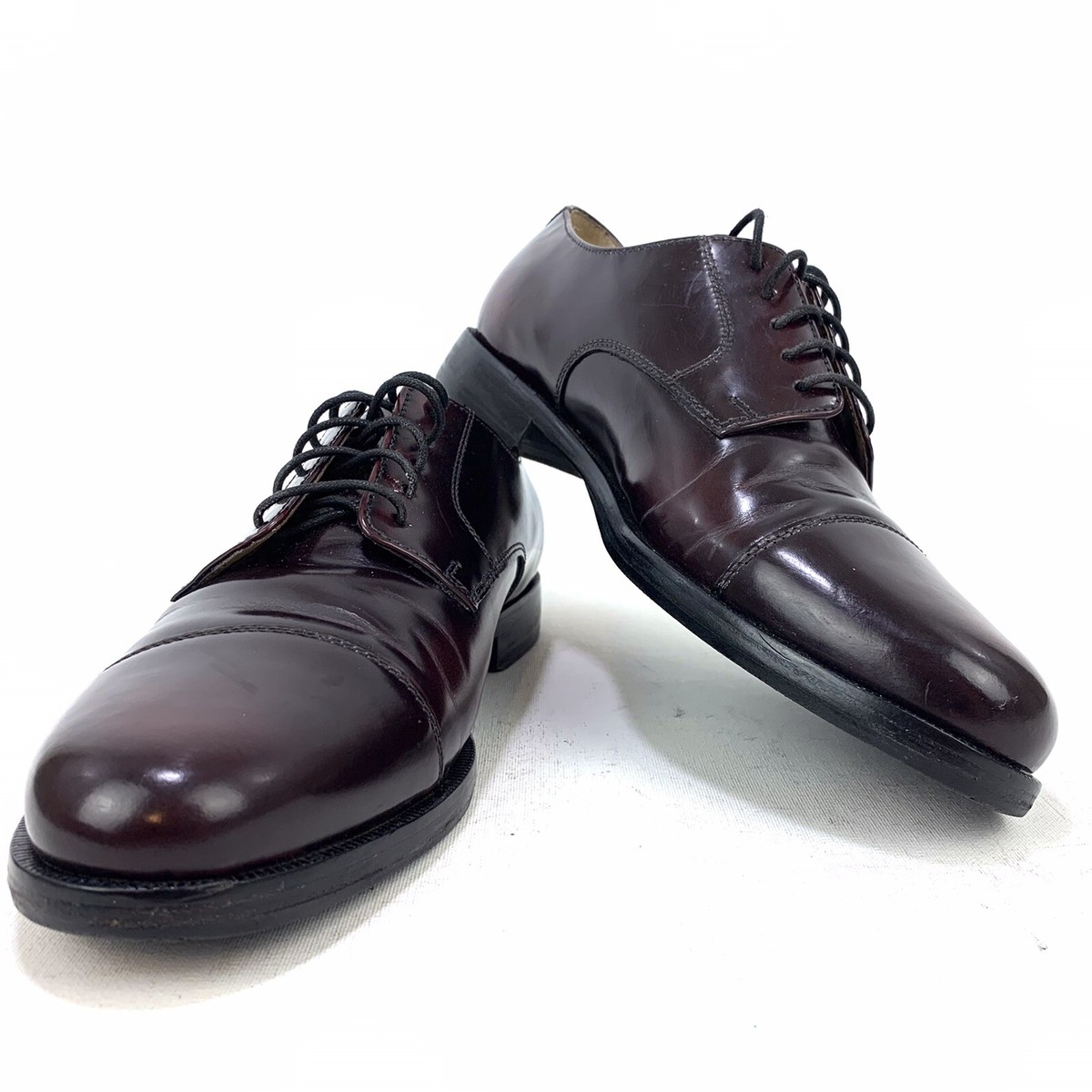 Cole Haan Mens Burgundy Leather Cap Toe Oxford Dress Shoes Size 9D Lace Up Cole Haan Men main image 2