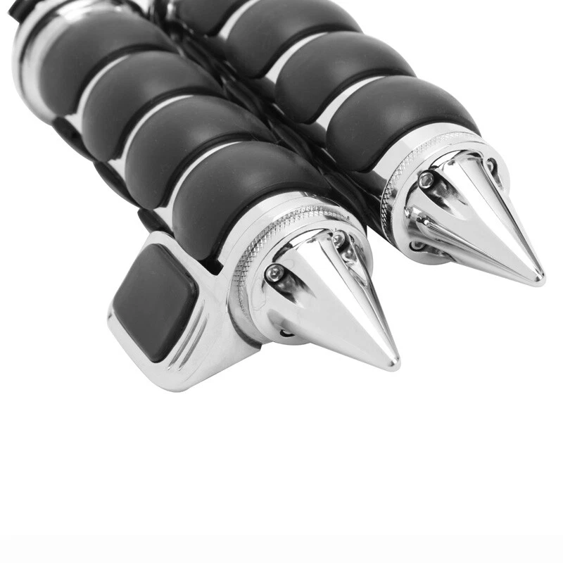1" Chrome Motorcycle Handle Bar Hand Grips For Honda Shadow ACE Spirit VT 750 - Image 2 of 4