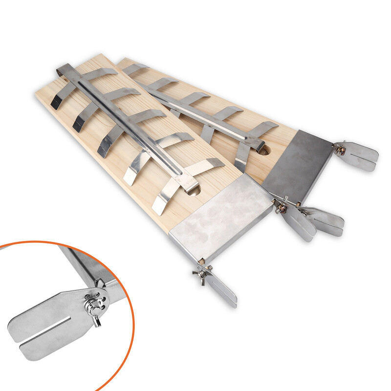 Flammlachsbrett Räucherbrett Einstellbar Halterungen 2er Set Flammlachs-Brett