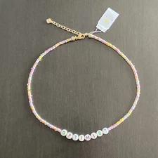 Kendra Scott Reece Optimist Strand Necklace Gold Accents