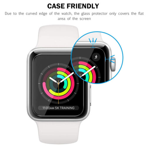 For Apple Watch Series 7 8 9 45mm/41mm Tempered Glass Screen Protector+Soft Case - Picture 3 of 9