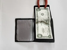Money Clip for Cash with Plastic Inserts for IDs & Cards