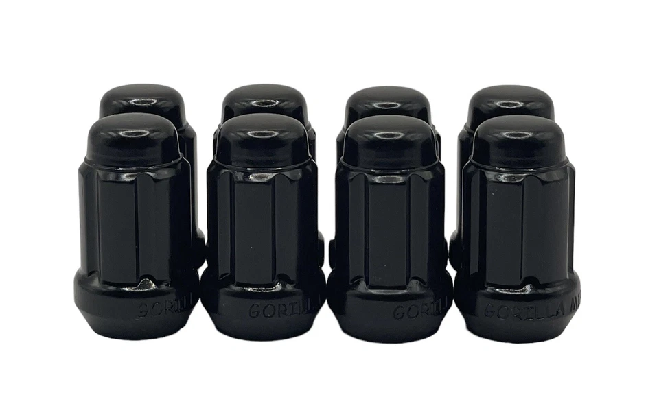 20 Gorilla 6 Spline Tuner Acorn Lock 12x1.25 Black Lug Nuts W/Key for Infiniti - Image 4 of 4