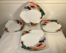 Coquet à Limoges. Forme Prélude. Hommage à Gauguin. Assiette en porcelaine.