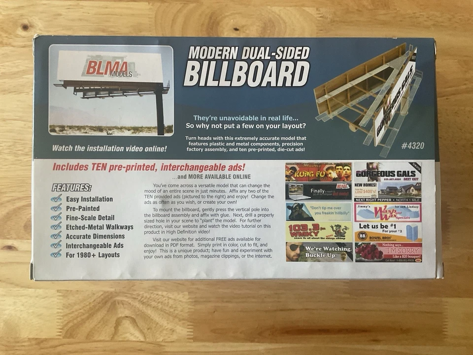 BLMA Models HO scale modern billboard - NEVER USED - Image 4 of 4