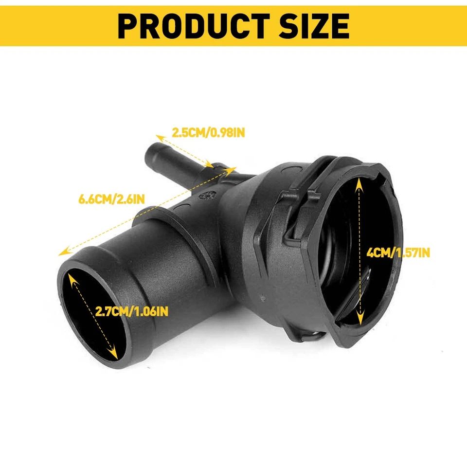 2SET conector de mangueira de tubo de refrigeração do radiador superior para VW Beetle para Audi 3C0122291 - Imagem 3 de 4